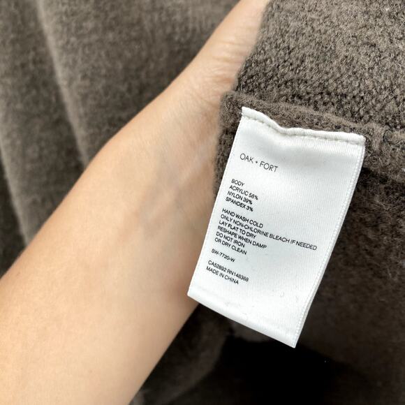 Oak + Fort Brown Boxy Crop Crew Sweater - Picture 4 of 4